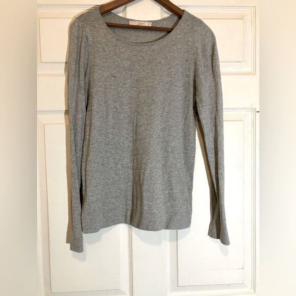 LOFT Sweaters - Loft, lightweight sweater, gray, muted pattern, excellent condition, size medium